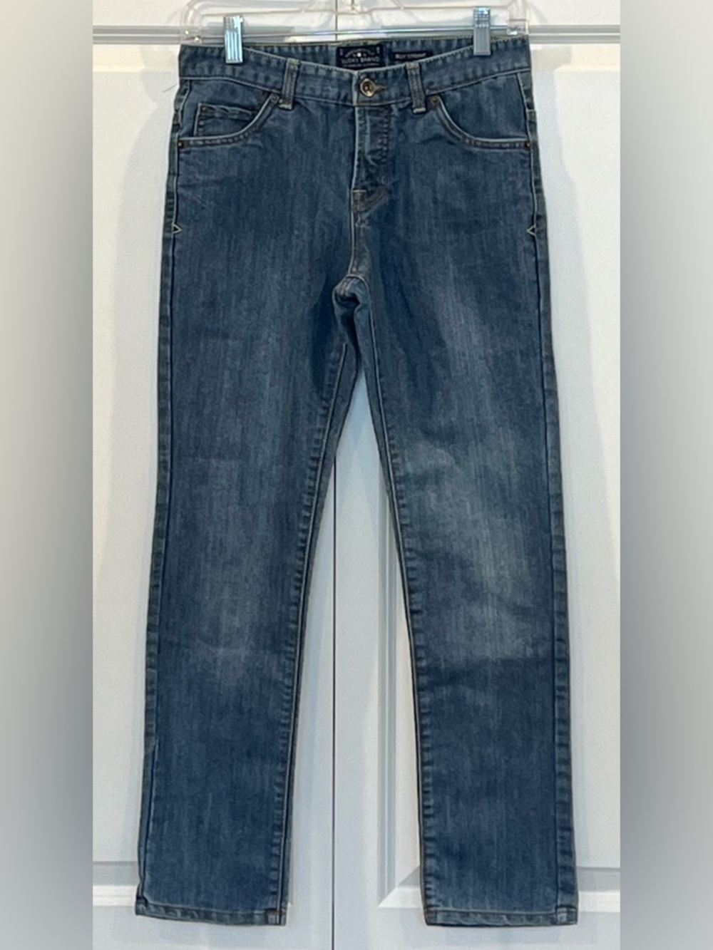 Lucky Brand Billy Straight Jeans in Dark Blue Wash Juniors 14 for Boys or Girls